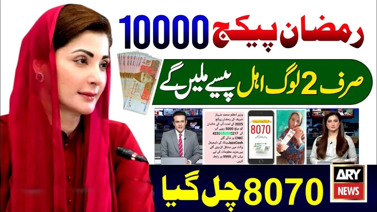 How to Receive the 10,000 Funds from the 8070 Ramzan Relief Package 2025 (Latest Update)